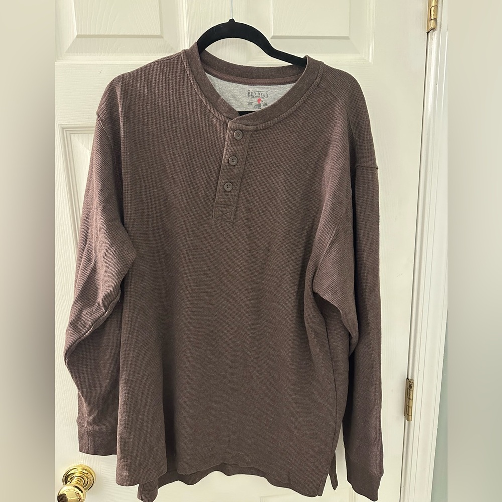 Brown thermal Henley